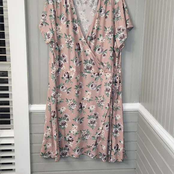 JUST BE 3X ROSE COLORED SOFT AND COMFORTABLE DRESSEIRH GRAPE AND WHITE ROSE PRIN - Picture 5 of 5